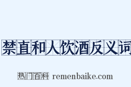 禁直和人饮酒反义词是什么意思的图片